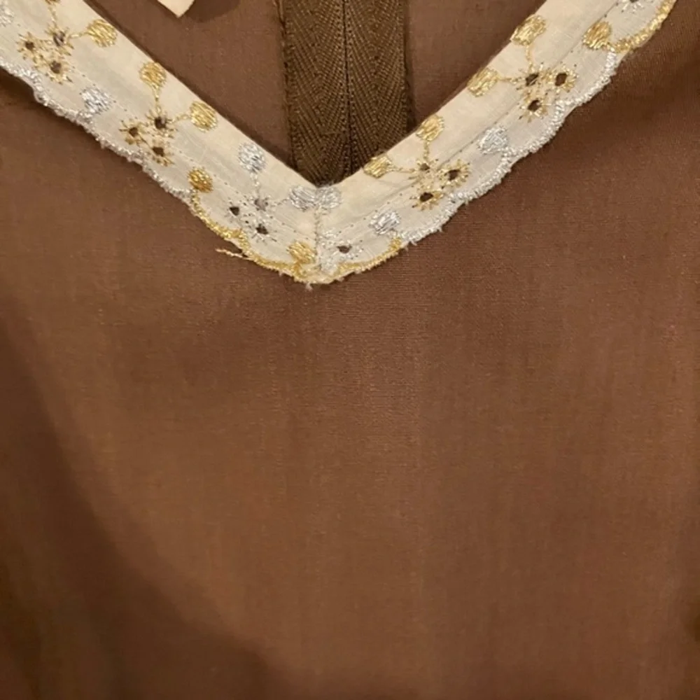Vintage Western Wear Dress- Rockmount Ranch Wear Size 10 Brown - Picture 6 of 8